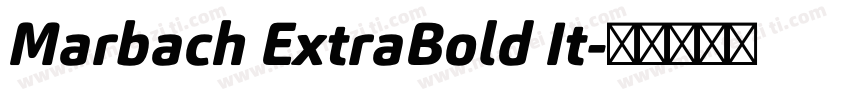 Marbach ExtraBold It字体转换